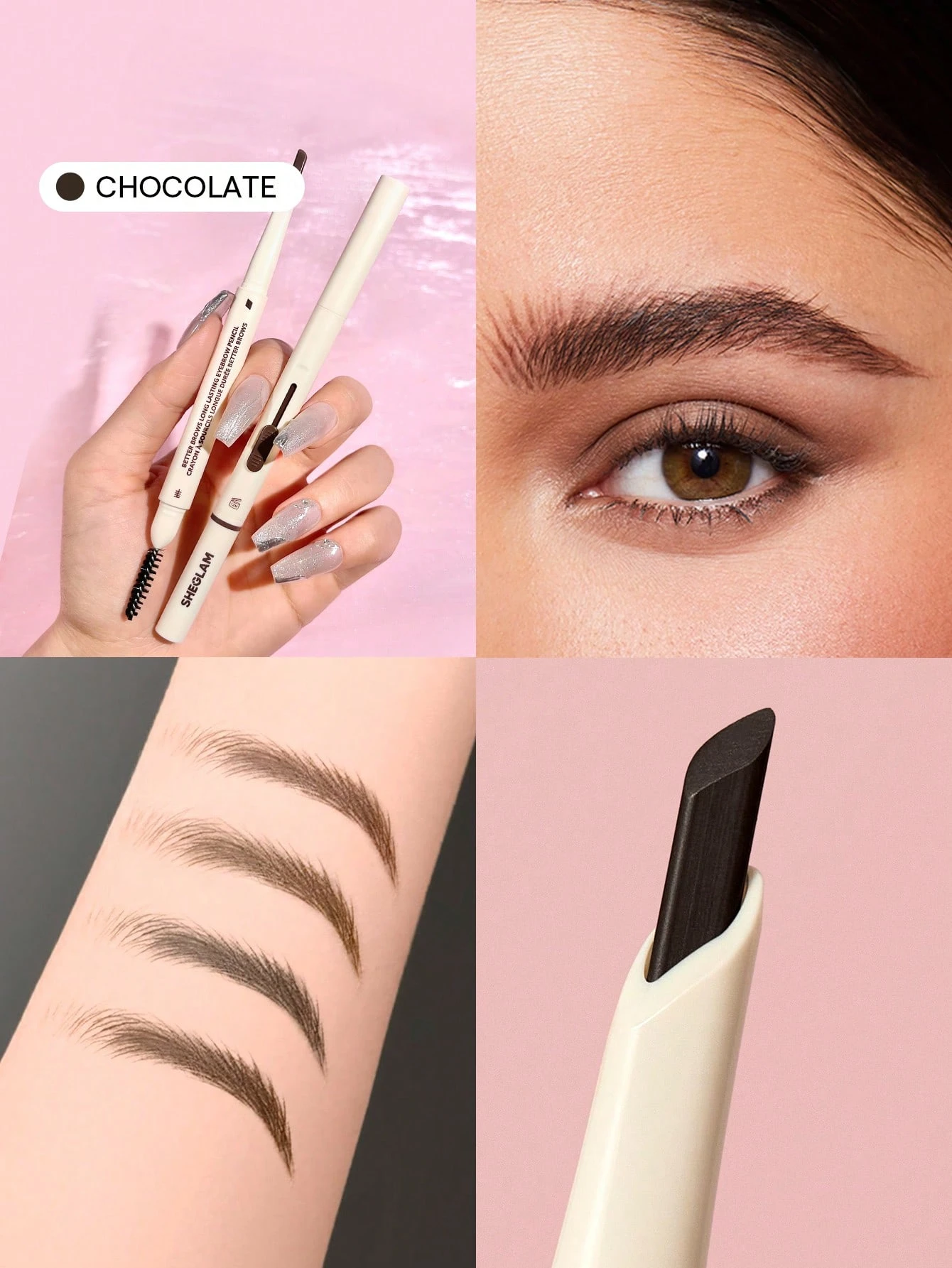SHEGLAM Better Brows Crayon à Sourcils Longue Tenue-Taupe Marque De Beauté CosméTique — vue 2