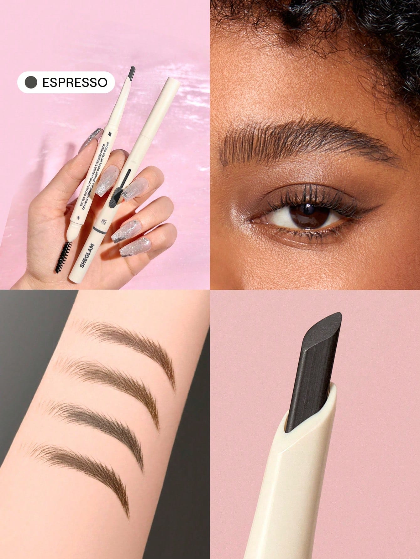 SHEGLAM Better Brows Crayon à Sourcils Longue Tenue-Taupe Marque De Beauté CosméTique