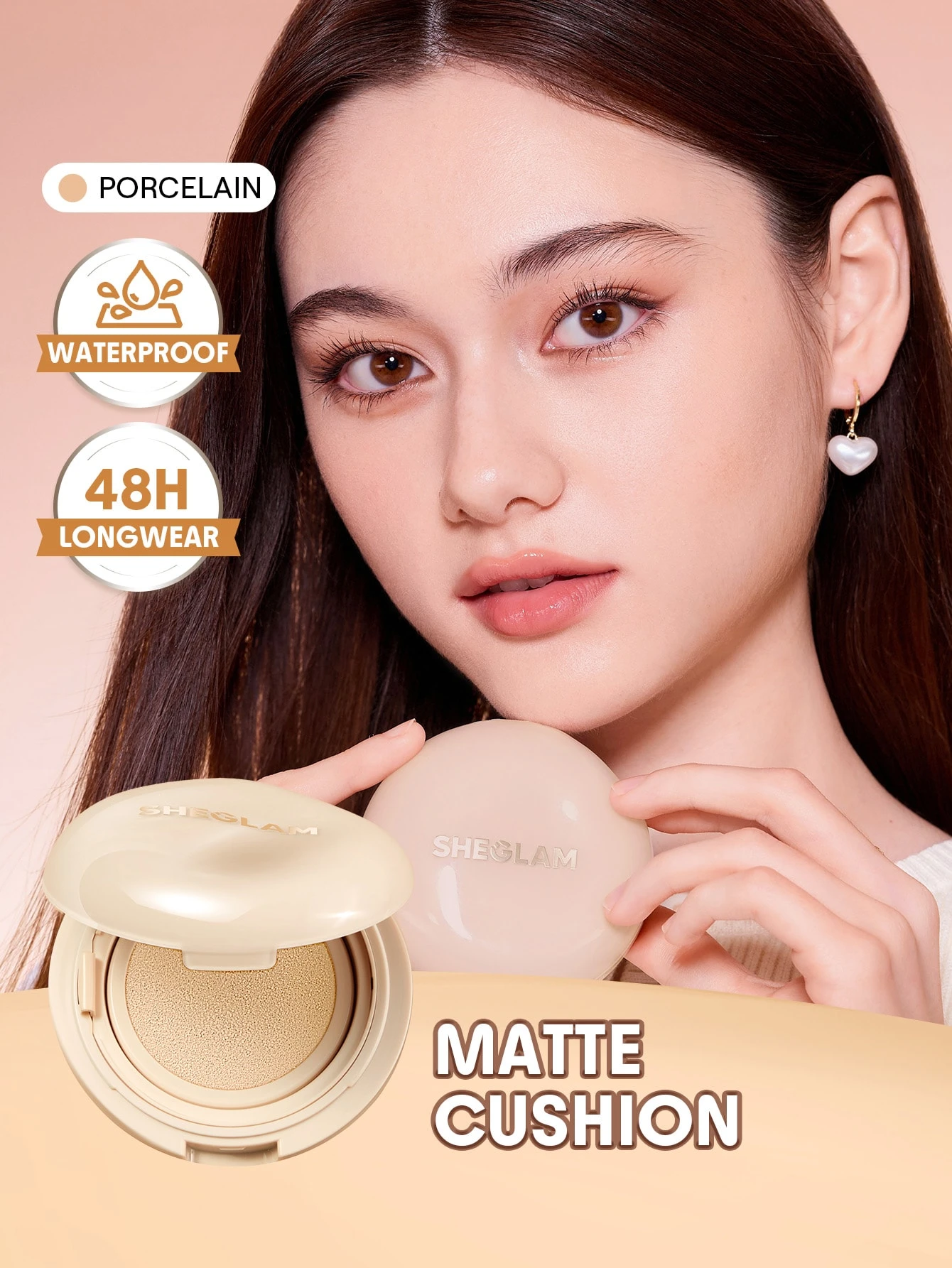 SHEGLAM Lock & Go Long-Lasting Fond De Teint Cushion-Nutmeg Marque De Beauté CosméTique — vue 3