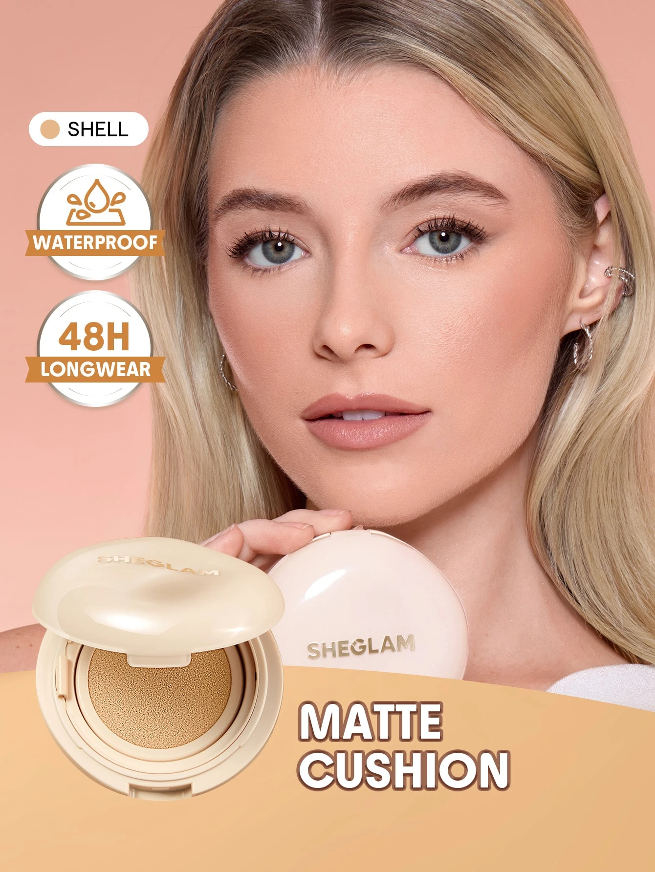 SHEGLAM Lock & Go Long-Lasting Fond De Teint Cushion-Nutmeg Marque De Beauté CosméTique — vue 7
