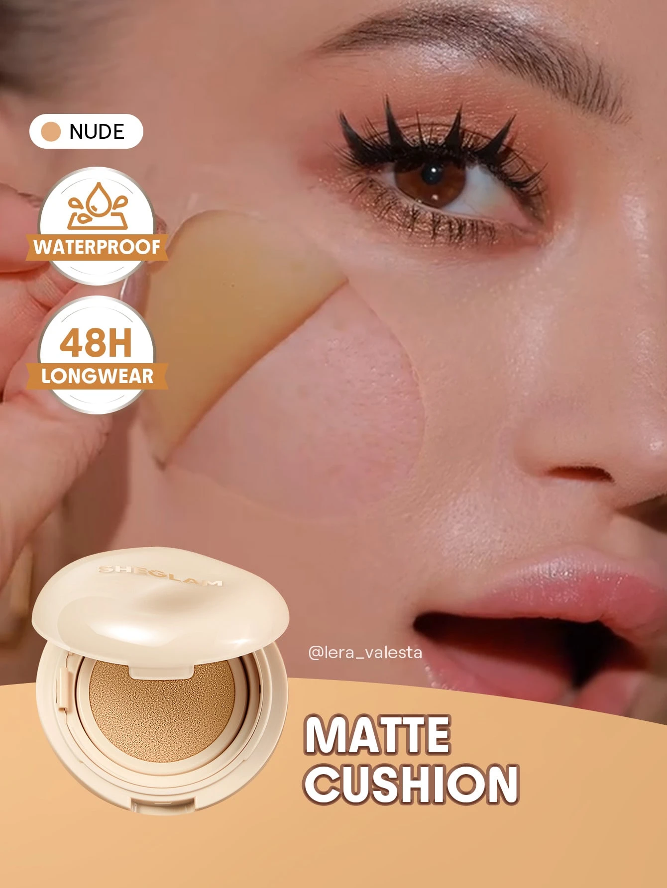 SHEGLAM Lock & Go Long-Lasting Fond De Teint Cushion-Nutmeg Marque De Beauté CosméTique — vue 8