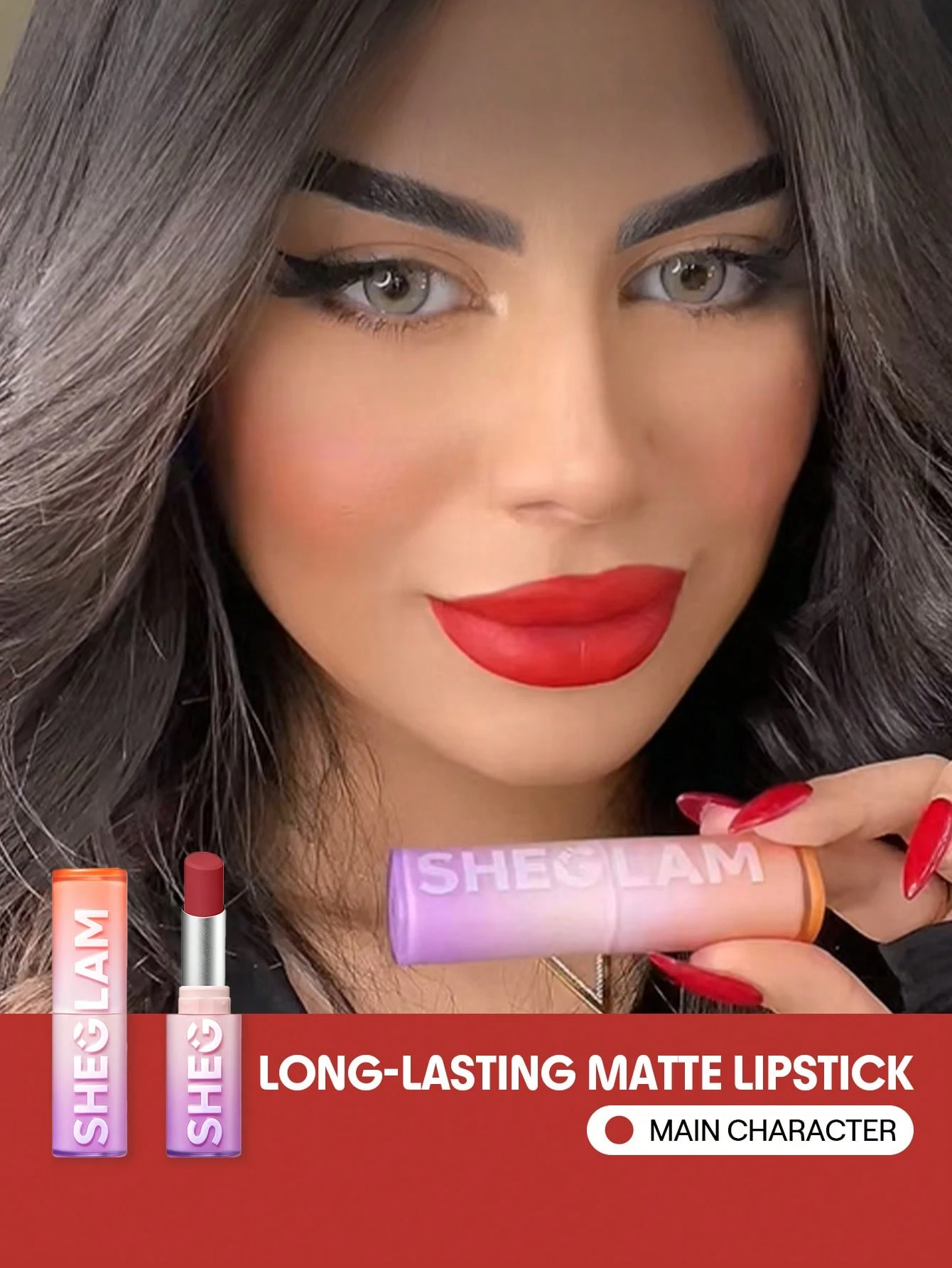 SHEGLAM Dynamatte Boom Rouge à LèVres Mat Longue Tenue-High Key Rouge Marque De Beauté — vue 11