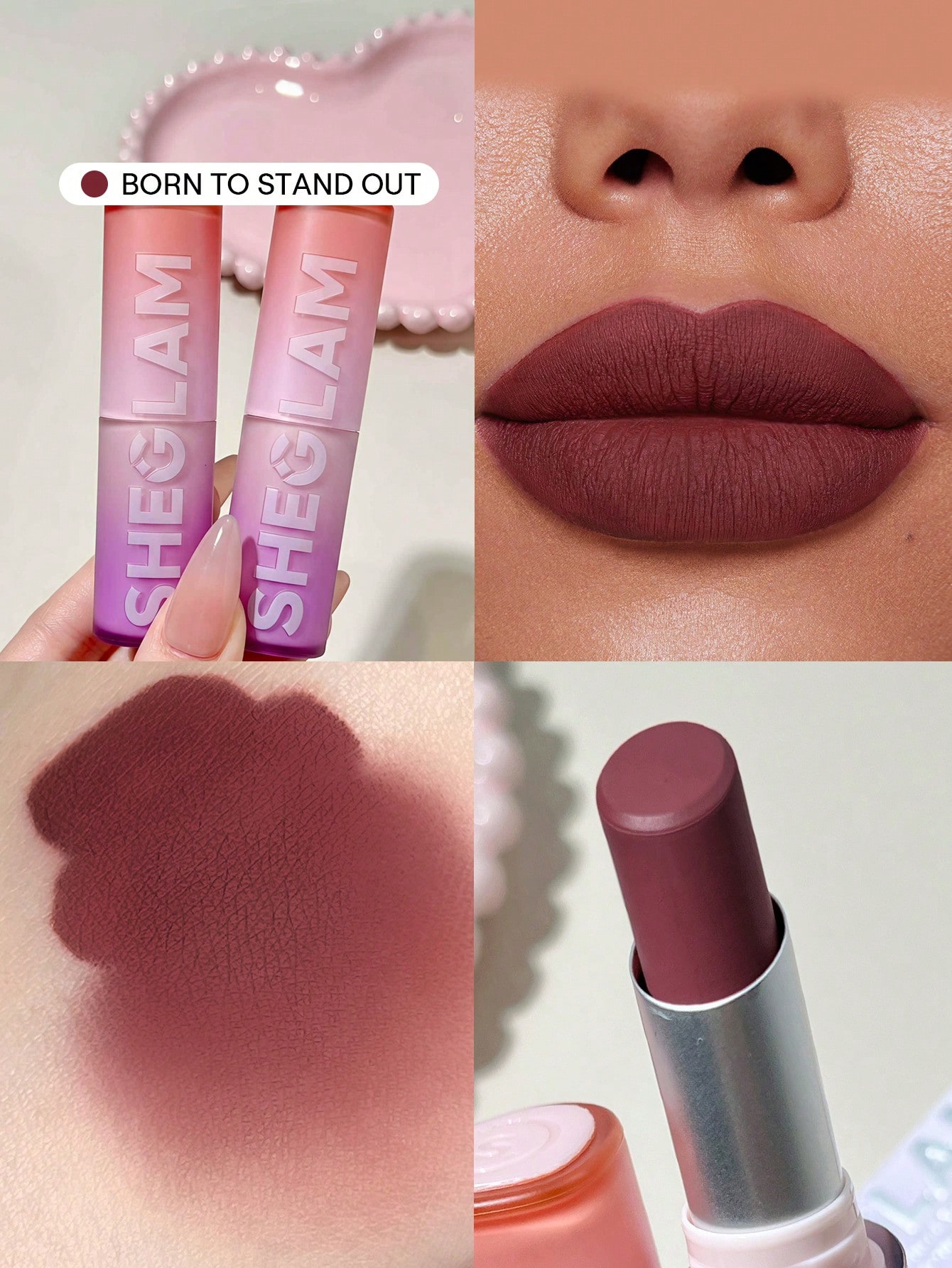 SHEGLAM Dynamatte Boom Rouge à LèVres Mat Longue Tenue-High Key Rouge Marque De Beauté — vue 18