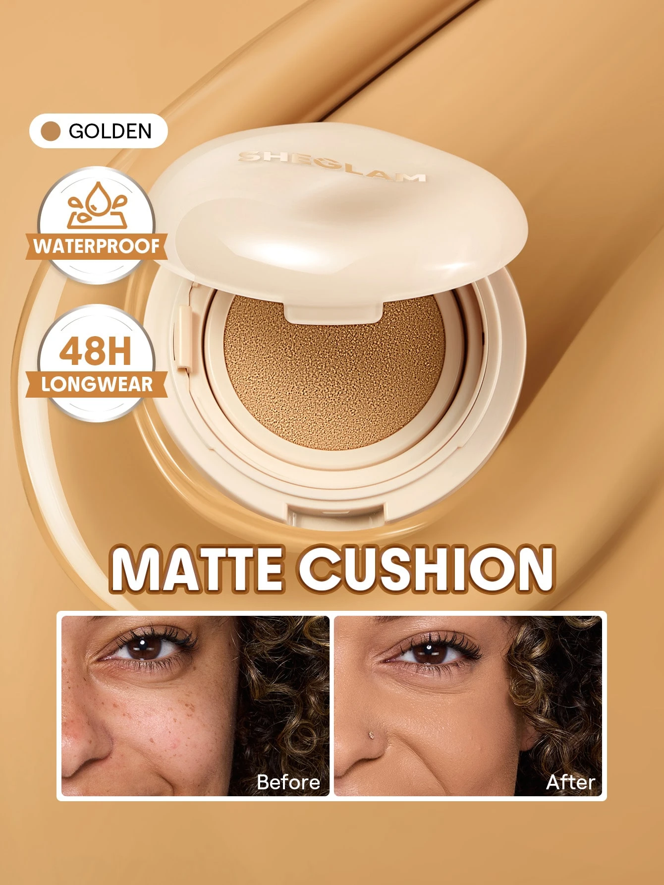 SHEGLAM Lock & Go Long-Lasting Fond De Teint Cushion-Nutmeg Marque De Beauté CosméTique — vue 16