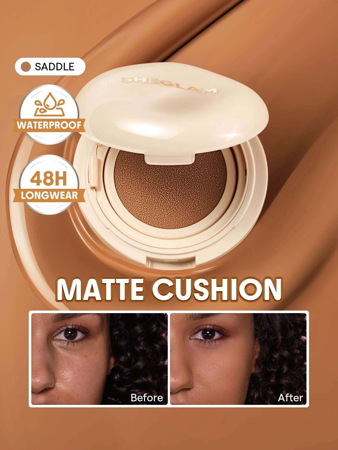 SHEGLAM Lock & Go Long-Lasting Fond De Teint Cushion-Nutmeg Marque De Beauté CosméTique — vue 18