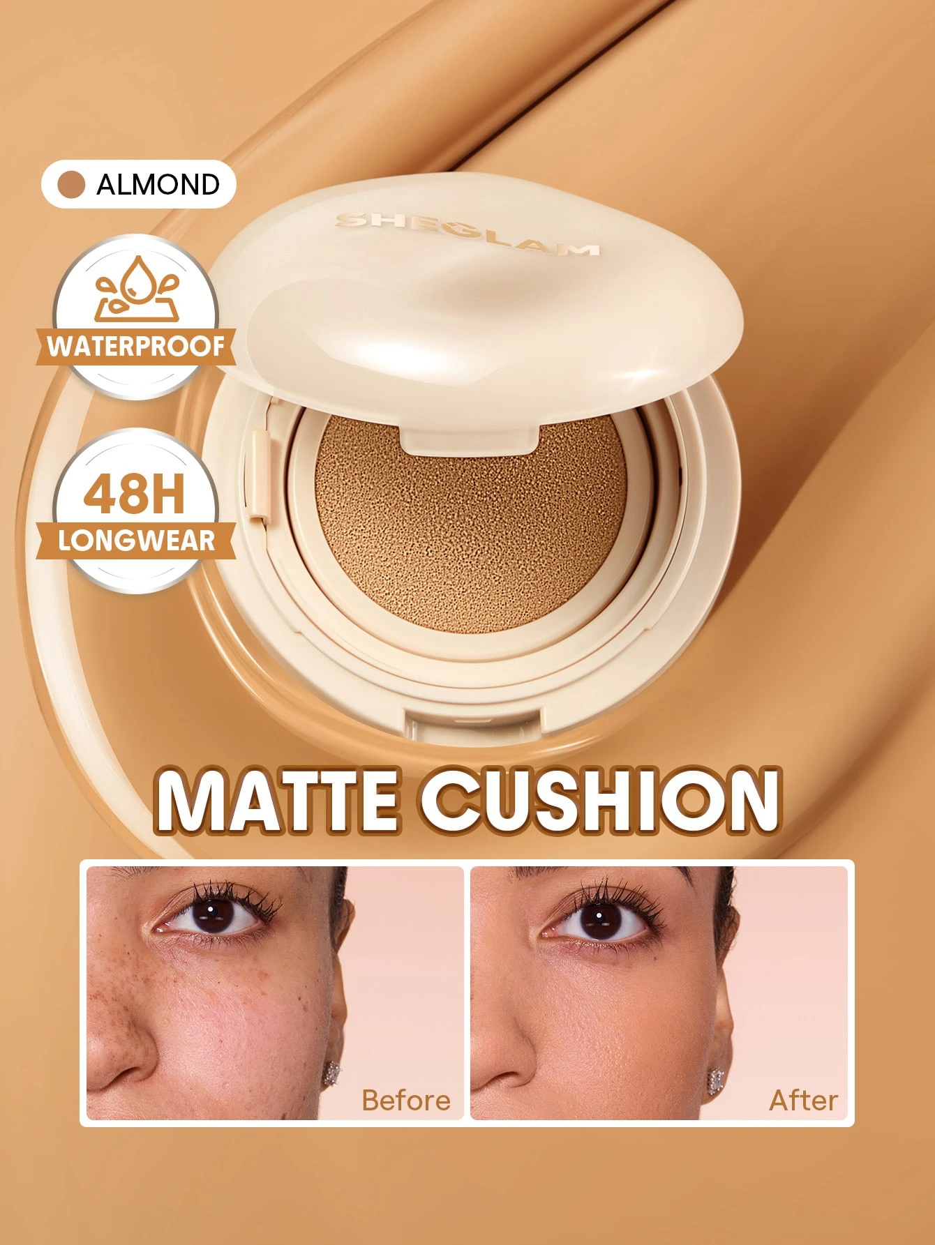 SHEGLAM Lock & Go Long-Lasting Fond De Teint Cushion-Nutmeg Marque De Beauté CosméTique — vue 17