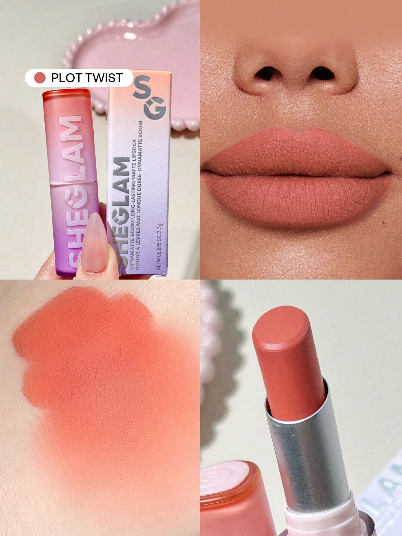 SHEGLAM Dynamatte Boom Rouge à LèVres Mat Longue Tenue-High Key Rouge Marque De Beauté — vue 13